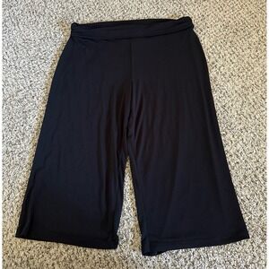 Attention Women's‎ Black Polyester Wide Leg Cropped Pants Size XL